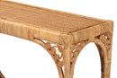 Calidore Light Honey Rattan Console Table Baxton