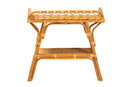 Harmon Natural Rattan 2-Tier Console Table Baxton