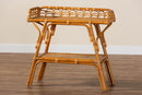 Harmon Natural Rattan 2-Tier Console Table Baxton