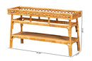 Carabella Natural Rattan 2-Tier Console Table Baxton