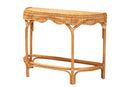 Bernardo Natural Brown Rattan Console Table Baxton