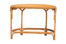 Bernardo Natural Brown Rattan Console Table Baxton