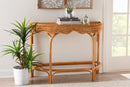 Bernardo Natural Brown Rattan Console Table Baxton