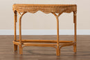 Bernardo Natural Brown Rattan Console Table Baxton