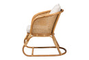 Harland Bohemian Light Honey Rattan Arm Chair Baxton