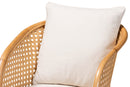 Harland Bohemian Light Honey Rattan Arm Chair Baxton