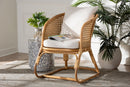 Harland Bohemian Light Honey Rattan Arm Chair Baxton
