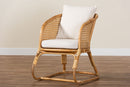 Harland Bohemian Light Honey Rattan Arm Chair Baxton