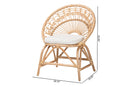 Nasim Natural Brown Rattan Peacock Accent Chair Baxton
