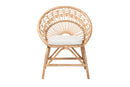 Nasim Natural Brown Rattan Peacock Accent Chair Baxton