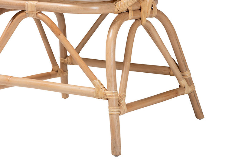 Nasim Natural Brown Rattan Peacock Accent Chair Baxton
