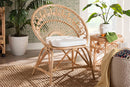 Nasim Natural Brown Rattan Peacock Accent Chair Baxton