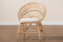 Nasim Natural Brown Rattan Peacock Accent Chair Baxton