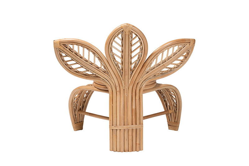Abbie Natural Rattan Leaf Accent Chair Baxton