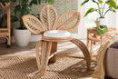 Abbie Natural Rattan Leaf Accent Chair Baxton