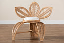 Abbie Natural Rattan Leaf Accent Chair Baxton
