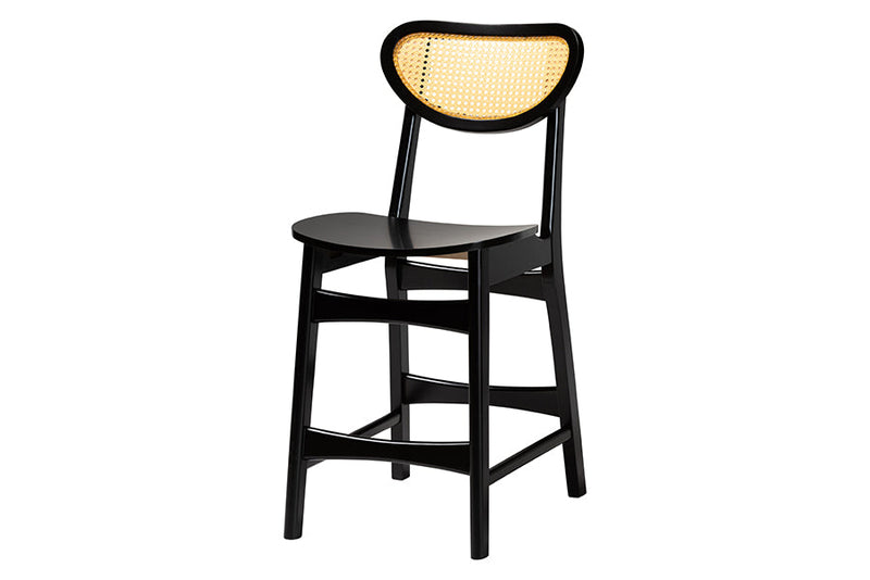 Bentley Dark Brown and Rattan 5-Piece Pub Set Baxton