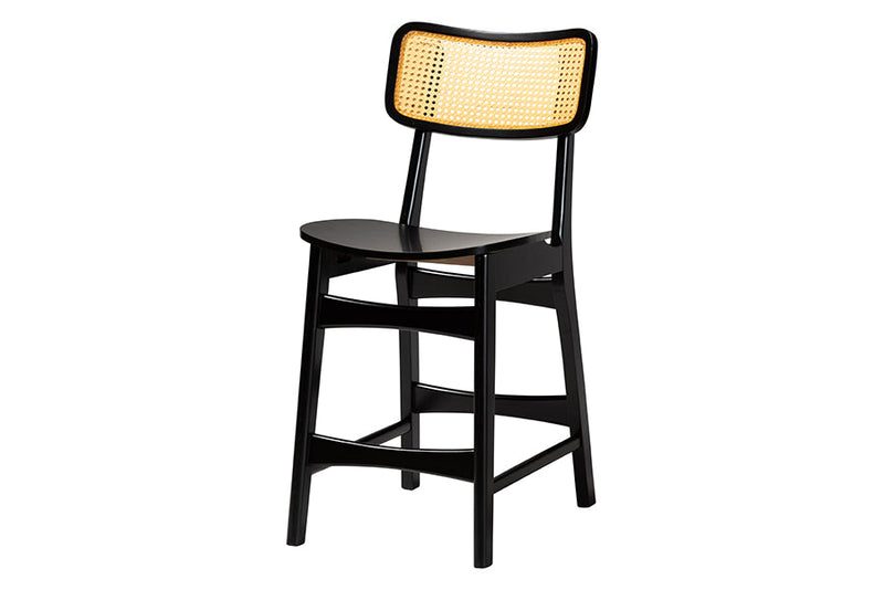Iglehart Dark Brown and Rattan Pub Set Baxton
