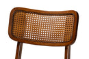 Iglehart Walnut Brown and Rattan Pub Set Baxton