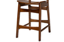 Iglehart Walnut Brown and Rattan Pub Set Baxton