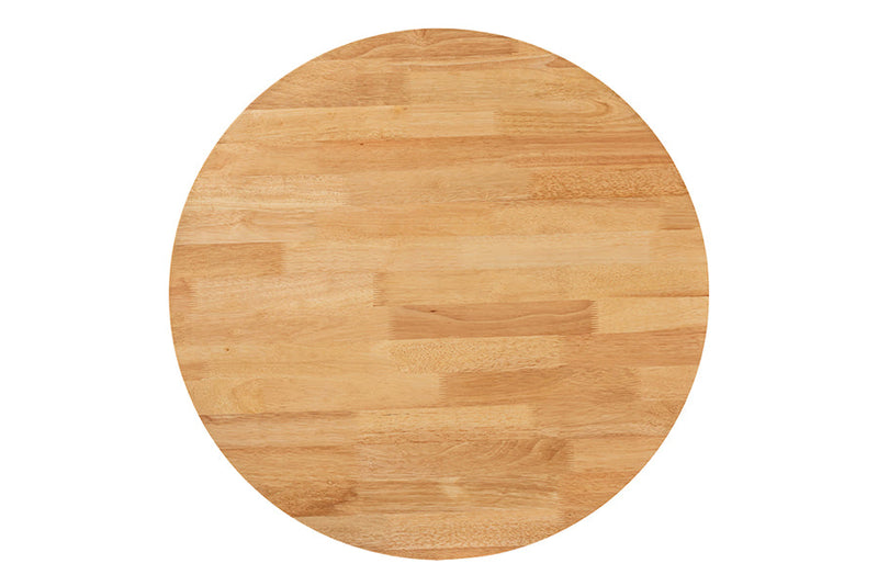 Battersby Modern Natural Brown 34-Inch-Wide Round Wood Dining Table Baxton