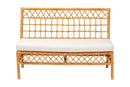 Ayla Honey Rattan Dining Bench Baxton