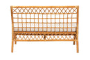 Ayla Honey Rattan Dining Bench Baxton