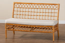 Ayla Honey Rattan Dining Bench Baxton