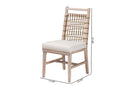 Karima White Washed Mahogany Wood Dining Chair Baxton