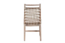 Karima White Washed Mahogany Wood Dining Chair Baxton