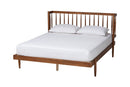 Dermot Walnut Brown Queen Size Platform Bed Baxton
