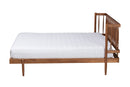 Dermot Walnut Brown Queen Size Platform Bed Baxton