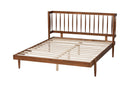 Dermot Walnut Brown Queen Size Platform Bed Baxton