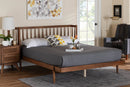Dermot Walnut Brown Queen Size Platform Bed Baxton