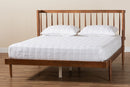 Dermot Walnut Brown Queen Size Platform Bed Baxton
