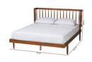 Dermot Walnut Brown Queen Size Platform Bed Baxton