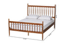 Everette Walnut Brown Queen Size Platform Bed Baxton