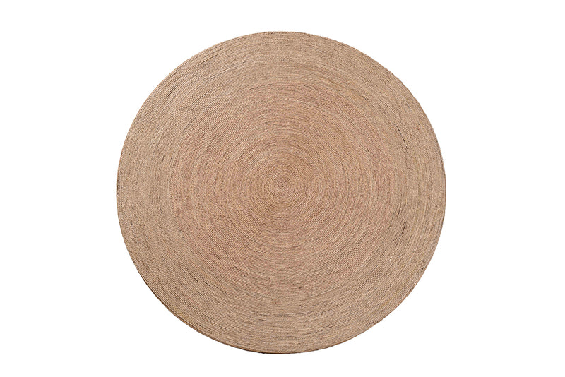 Dori Modern Bohemian Natural Brown Seagrass and Wood Dining Table