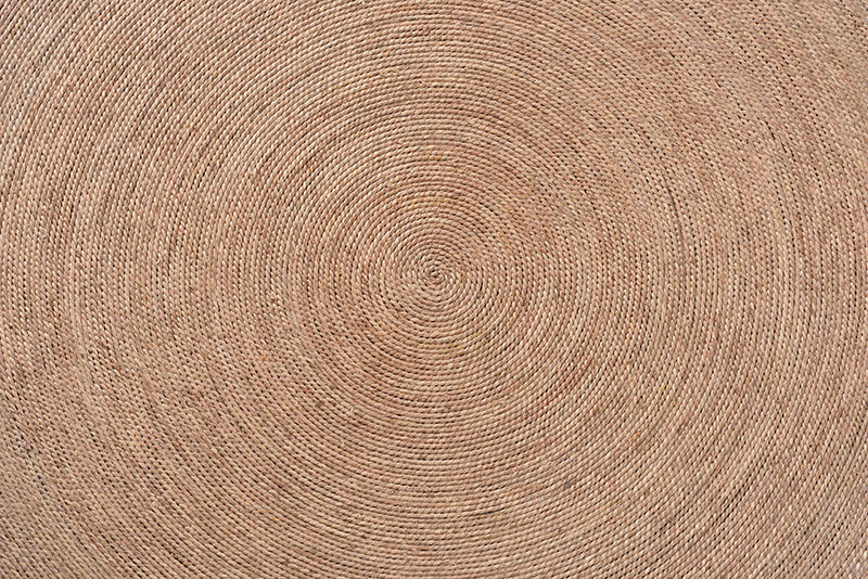 Dori Natural Brown Seagrass and Wood Dining Table Baxton