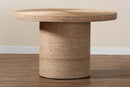 Dori Natural Brown Seagrass and Wood Dining Table Baxton