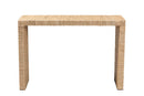 Lenore Natural Brown Seagrass and Wood Console Table Baxton