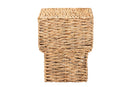 Pauline Natural Brown Seagrass and Wood End Table Baxton