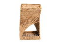 Jennifer Natural Brown Seagrass and Wood End Table Baxton