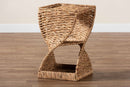 Jennifer Natural Brown Seagrass and Wood End Table Baxton