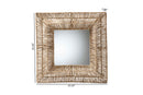 Dilara Metal and Natural Brown Seagrass Accent Wall Mirror Baxton