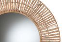 Hudson Metal and Natural Brown Seagrass Accent Wall Mirror Baxton