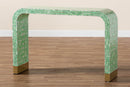 Deserae Seafoam Green Mother of Peral Console Table Baxton