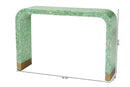 Deserae Seafoam Green Mother of Peral Console Table Baxton