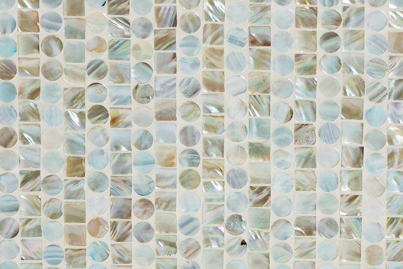 Sawyer Multicolor Mother of Pearl and Gold Metal Storage Cabinet Baxton