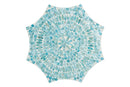 Pietro Blue Mother of Pearl End Table Baxton
